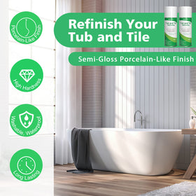 NADAMOO porcelain semi-gloss finish coating on ceramic surfaces.
