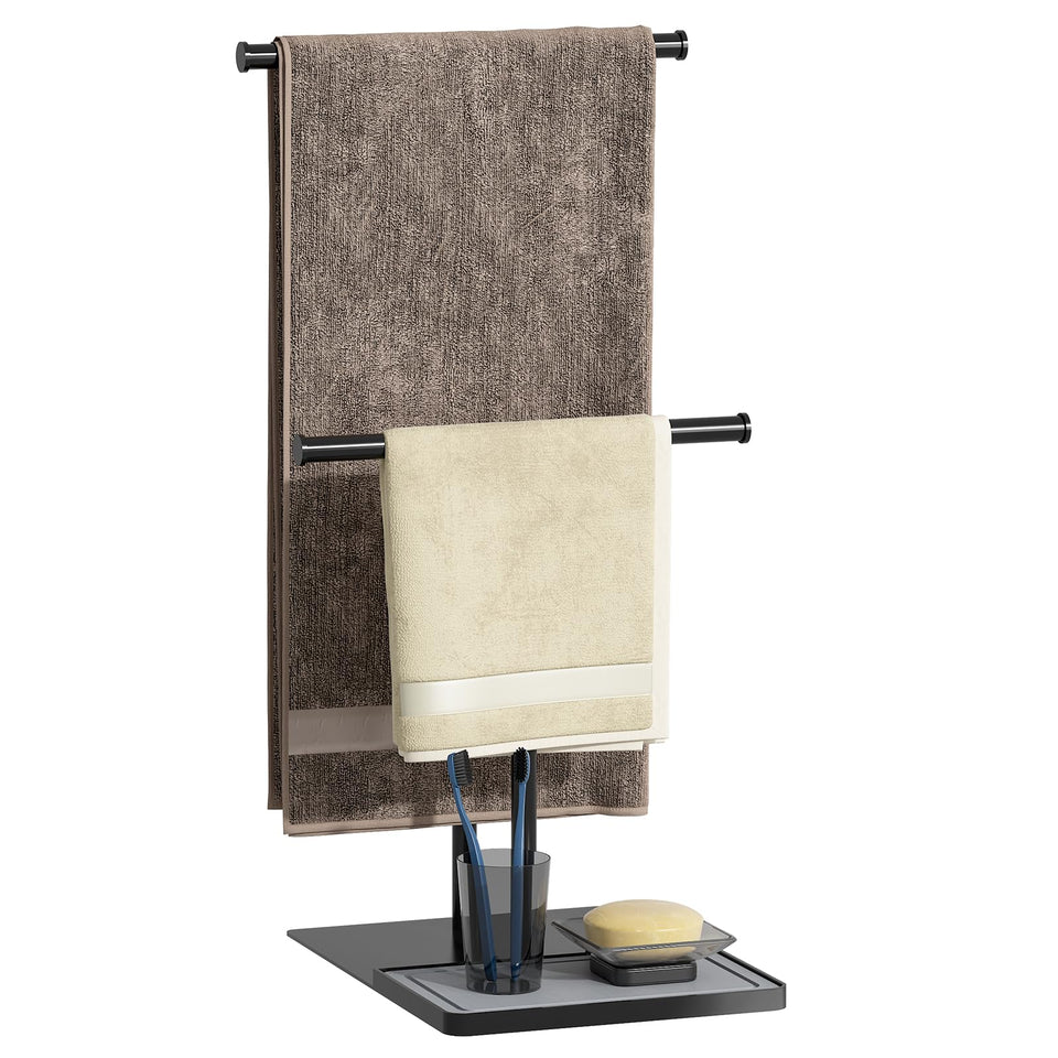 NADAMOO towel holder stand with adjustable height for easy towel organization.