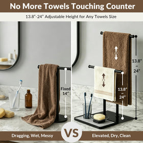 NADAMOO double-bar design promotes airflow for faster towel drying.
