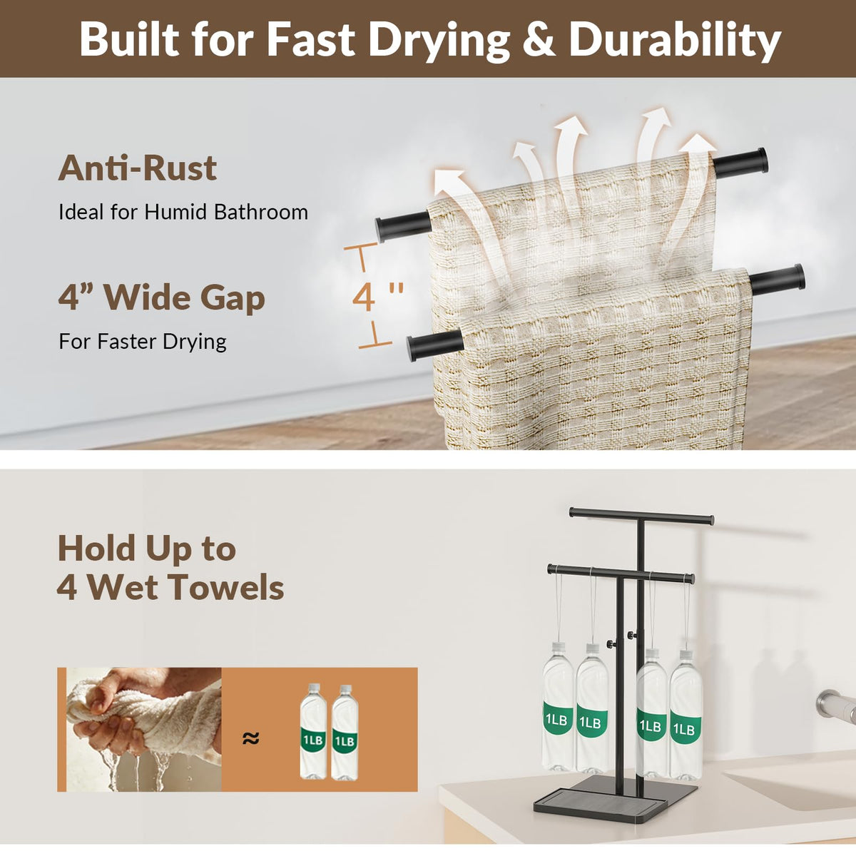NADAMOO stone drying tray absorbs moisture quickly to prevent water stains.