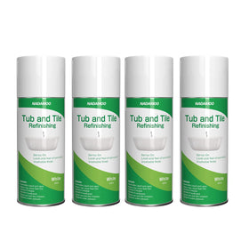 NADAMOO tub tile spray paint white can for quick bathroom refresh.