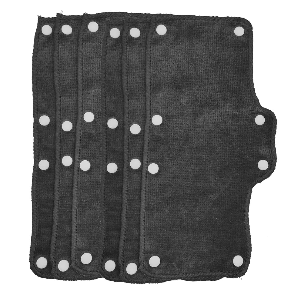 NAEE dark gray velvet sweatband snaps onto hard hats to prevent sweat from reaching eyes