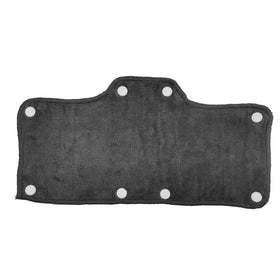 NAEE dark gray velvet sweatband on a hard hat showing a secure snap-on fit