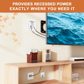 Naerza flame-retardant PC housing protects cables while blending with décor.