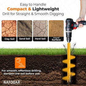 NAFOGAR spiral hole digger works across soils for gardening
