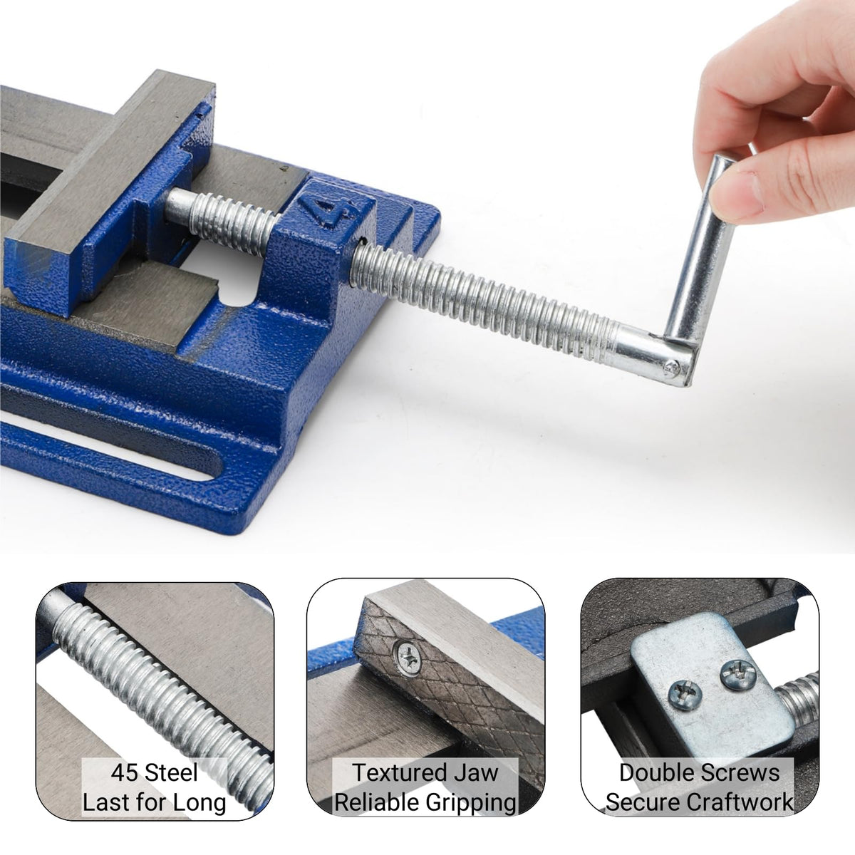 Nagpew 45 steel jaw and pivot deliver durable clamping