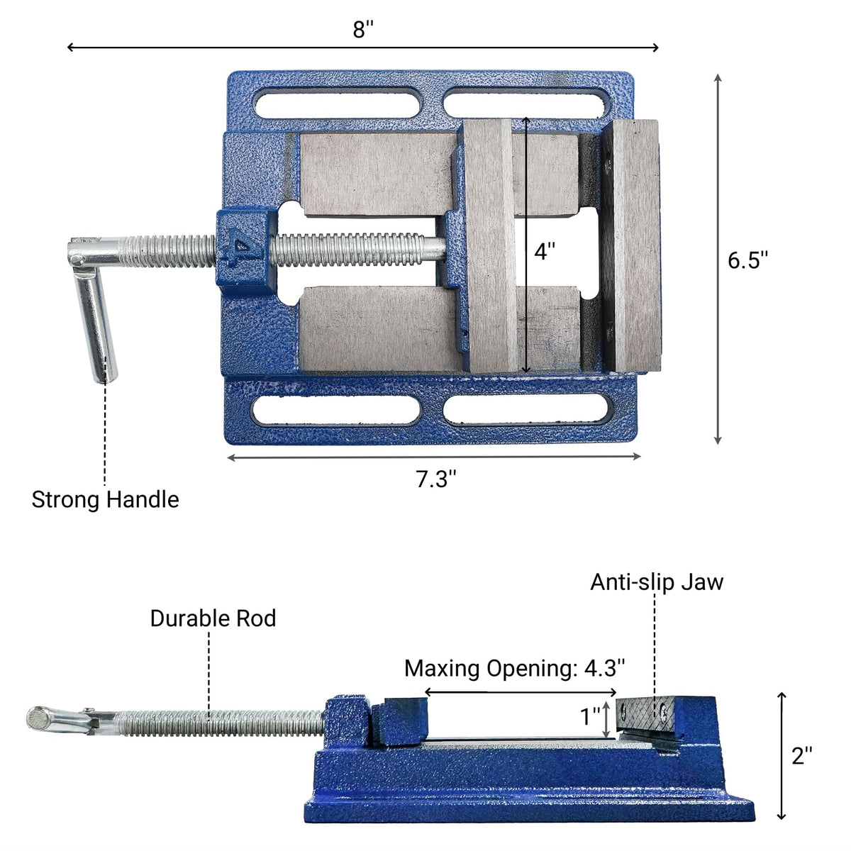 Nagpew cast iron body provides sturdy stability during heavy duty work
