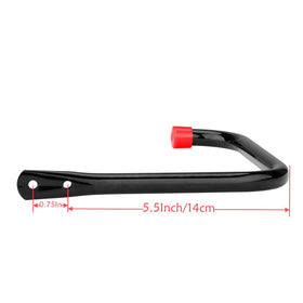 Naikozmo garden tool hook keeps rakes and shovels within reach.