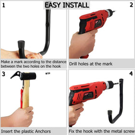 Naikozmo correctly mounted ladder hook holds up to 30 pounds