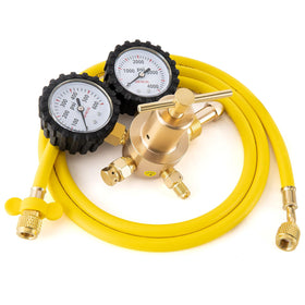 NAKAO CGA580 inlet regulator with dual gauges for precise pressure control.