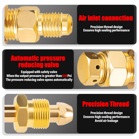 NAKAO dual gauges clearly display input and output pressures.