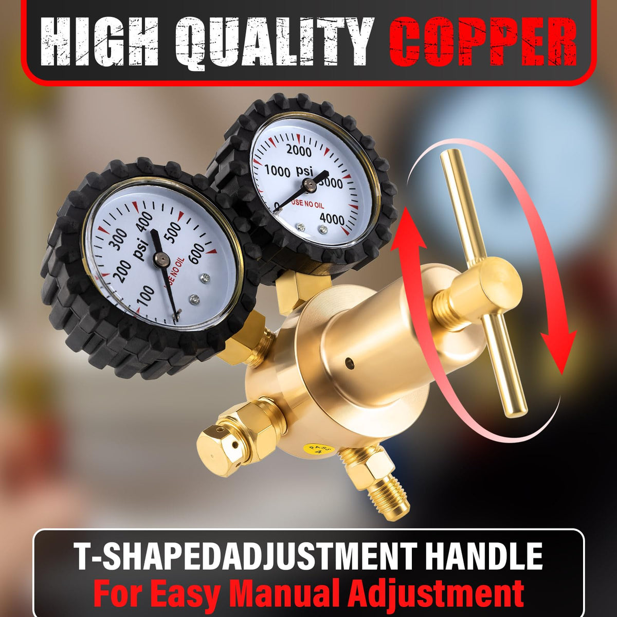 NAKAO heavy-duty handle enables easy pressure adjustment.