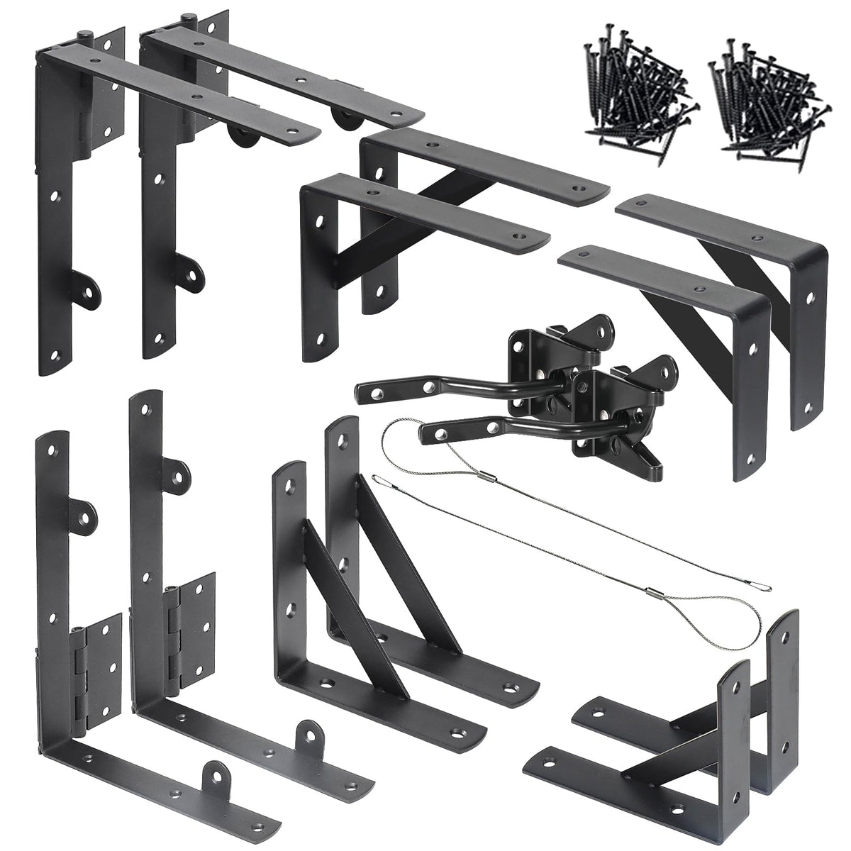 NAKIS fence gate kit anti-sag demonstrates sturdy support for long-lasting wooden gates.