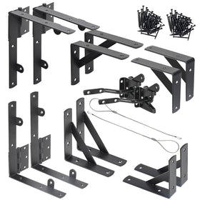 NAKIS fence gate kit anti-sag demonstrates sturdy support for long-lasting wooden gates.