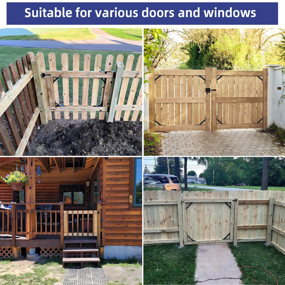 NAKIS kit contents include hinges, brackets, latches, bars, and screws for quick setup.