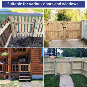 NAKIS kit contents include hinges, brackets, latches, bars, and screws for quick setup.