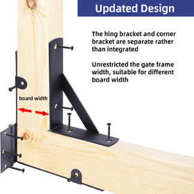 NAKIS compatibility graphic shows fit for wood or vinyl gates of 2x4 and larger.