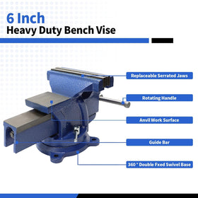 Nakkaa 360-degree swivel base enables versatile clamping angles on a workbench.