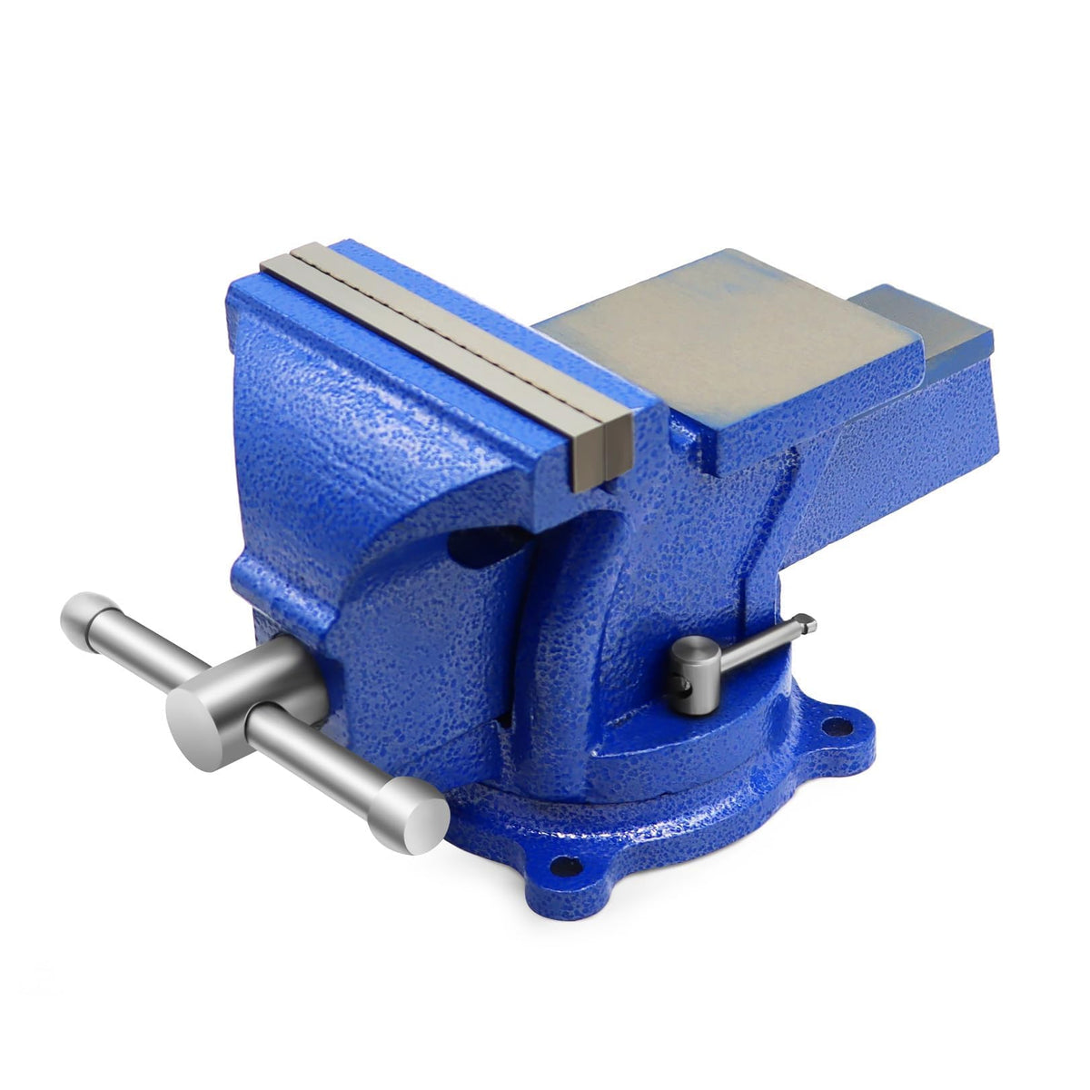 Nakkaa 5-inch bench vise cast-iron body provides durable, secure clamping.