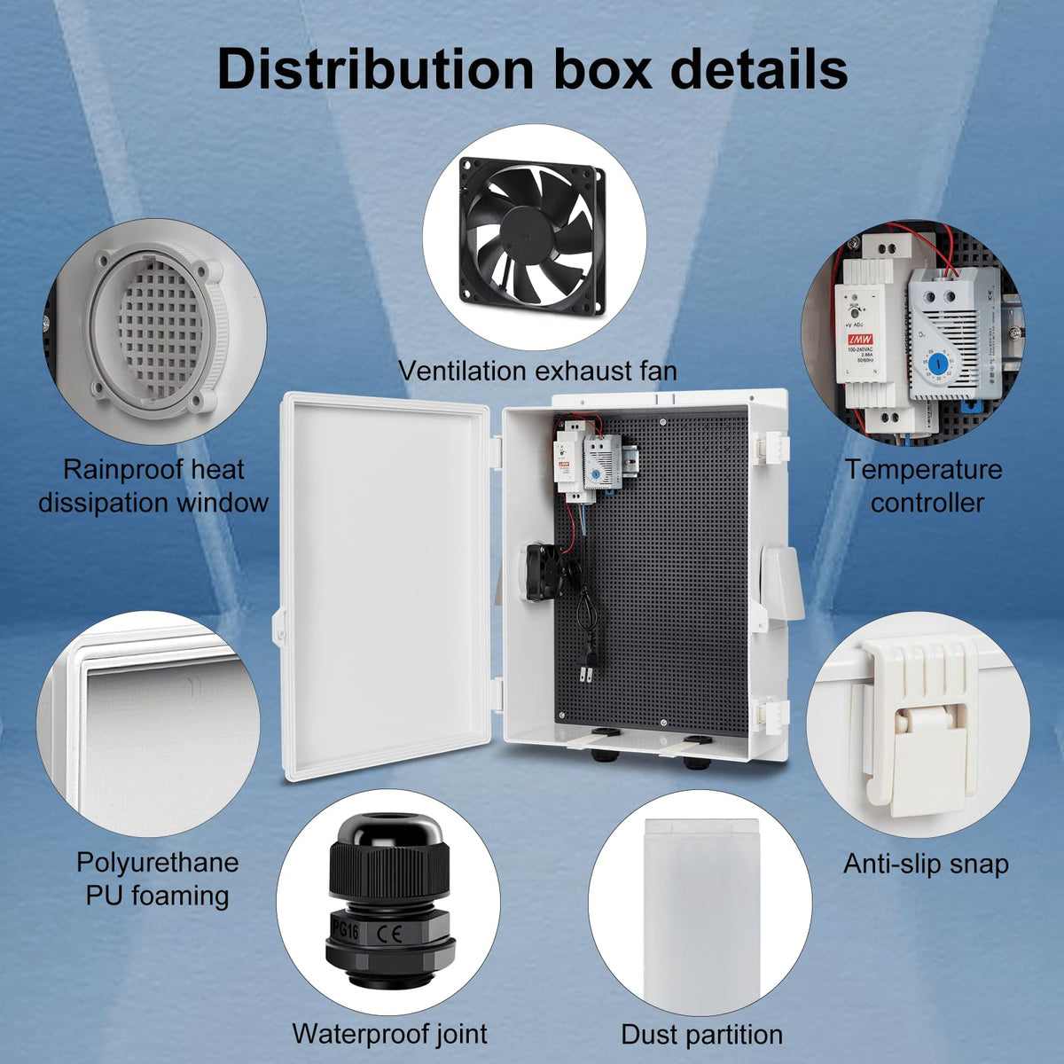 Namunanee garden lighting and camera setups stay protected with this weather-ready enclosure.