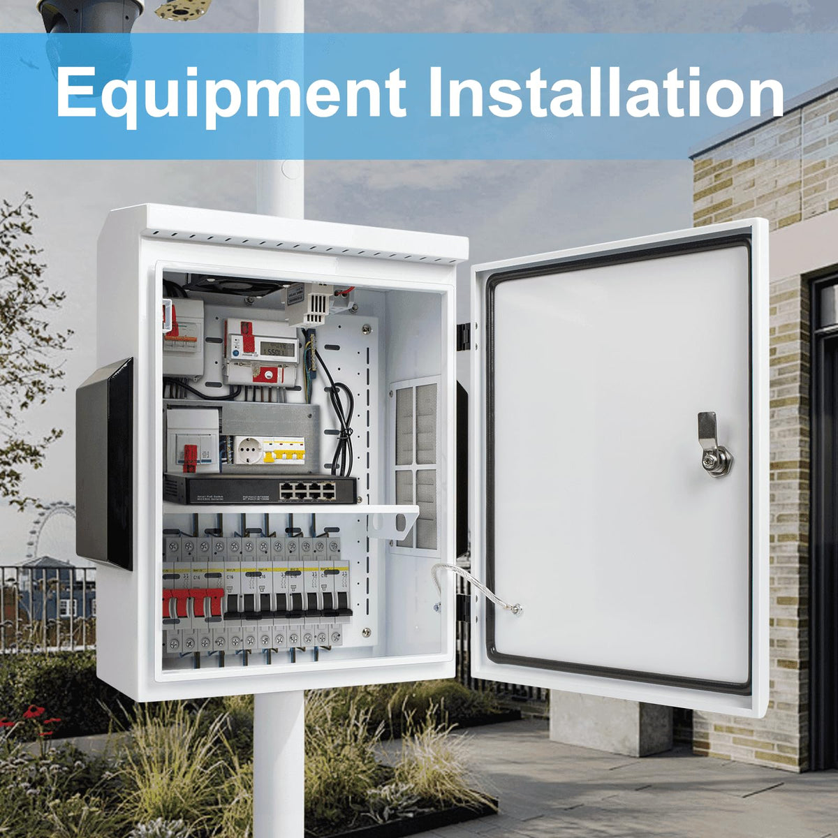 Namunanee IP65 waterproof enclosure protects outdoor electrical equipment.