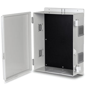 Namunanee outdoor junction box with hinged cover for weatherproof protection.