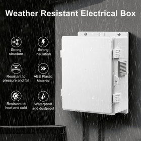 Namunanee outdoor junction box with open cover for quick wiring access