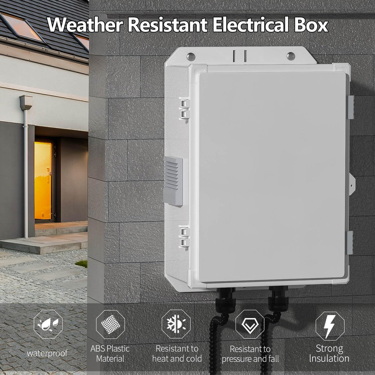 Namunanee enclosure with waterproof louvers for rain protection and airflow.