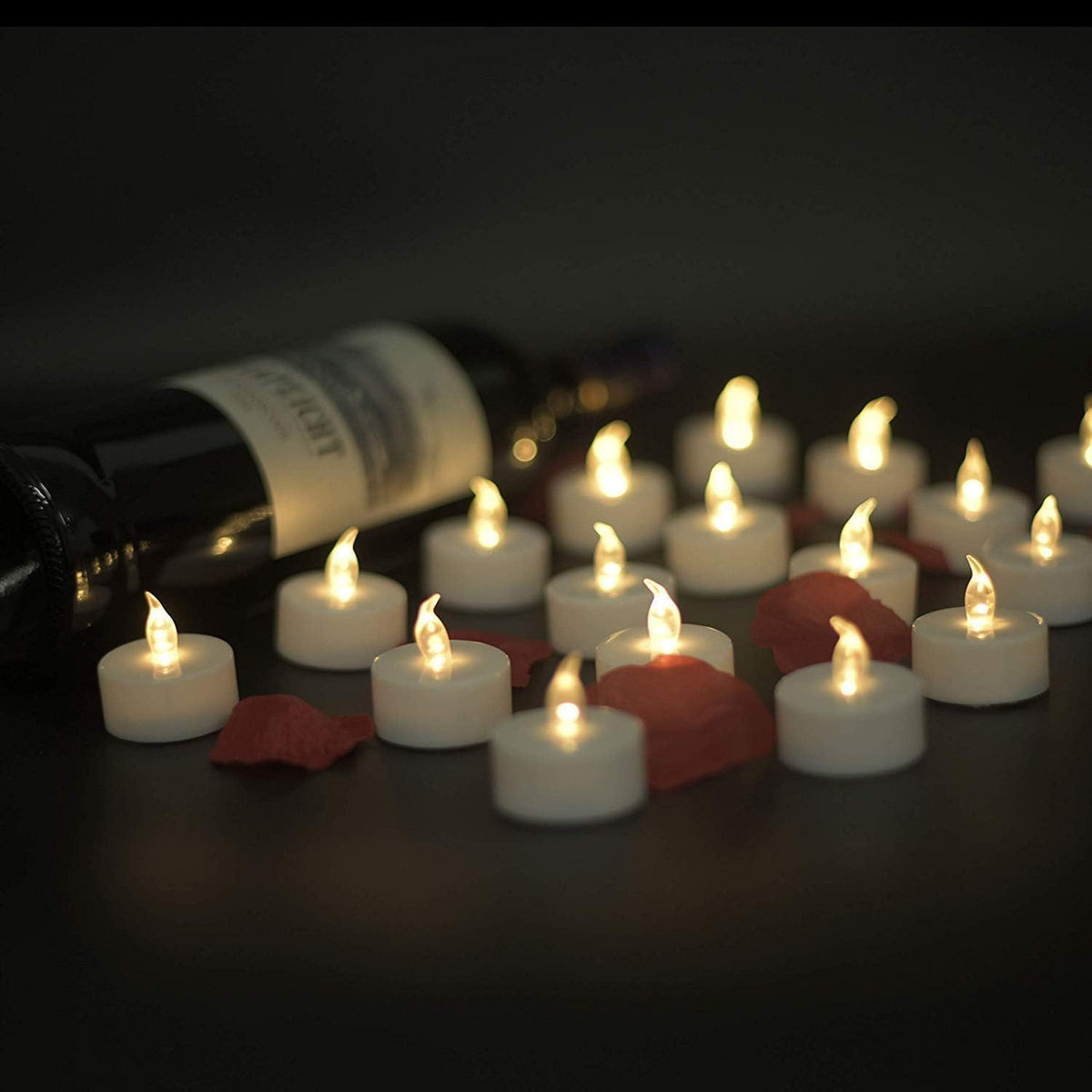 Nancia LED tea-light flicker imitates real candlelight for romantic tables