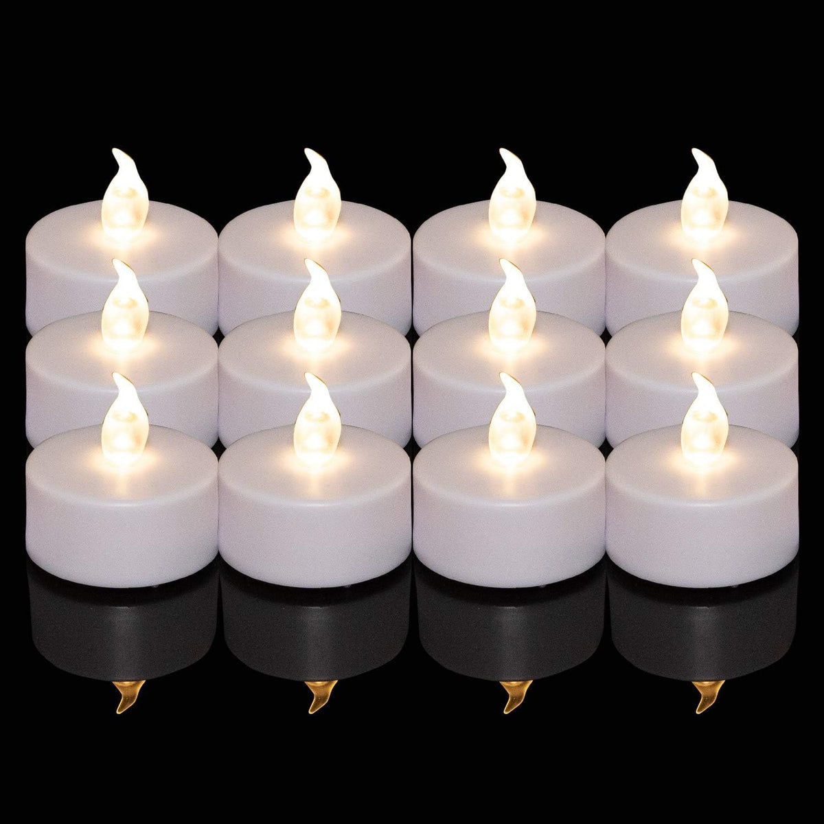 Nancia LED tea lights 100-pack flameless glow for safe decor