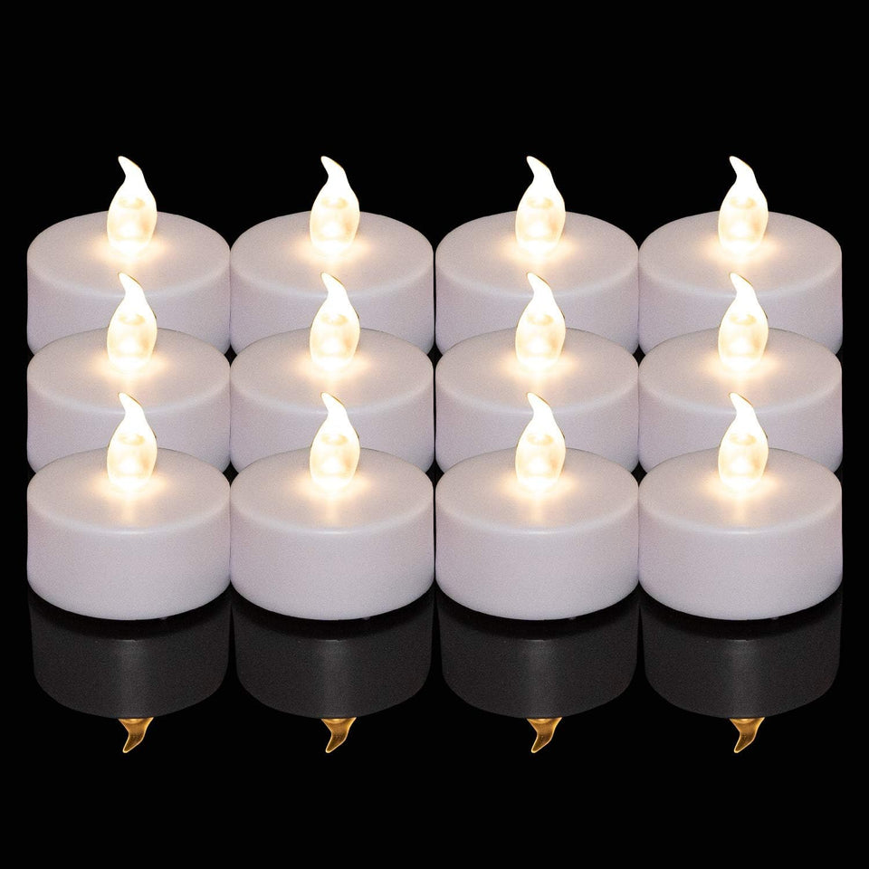 Nancia LED tea lights 100-pack flameless glow for safe decor
