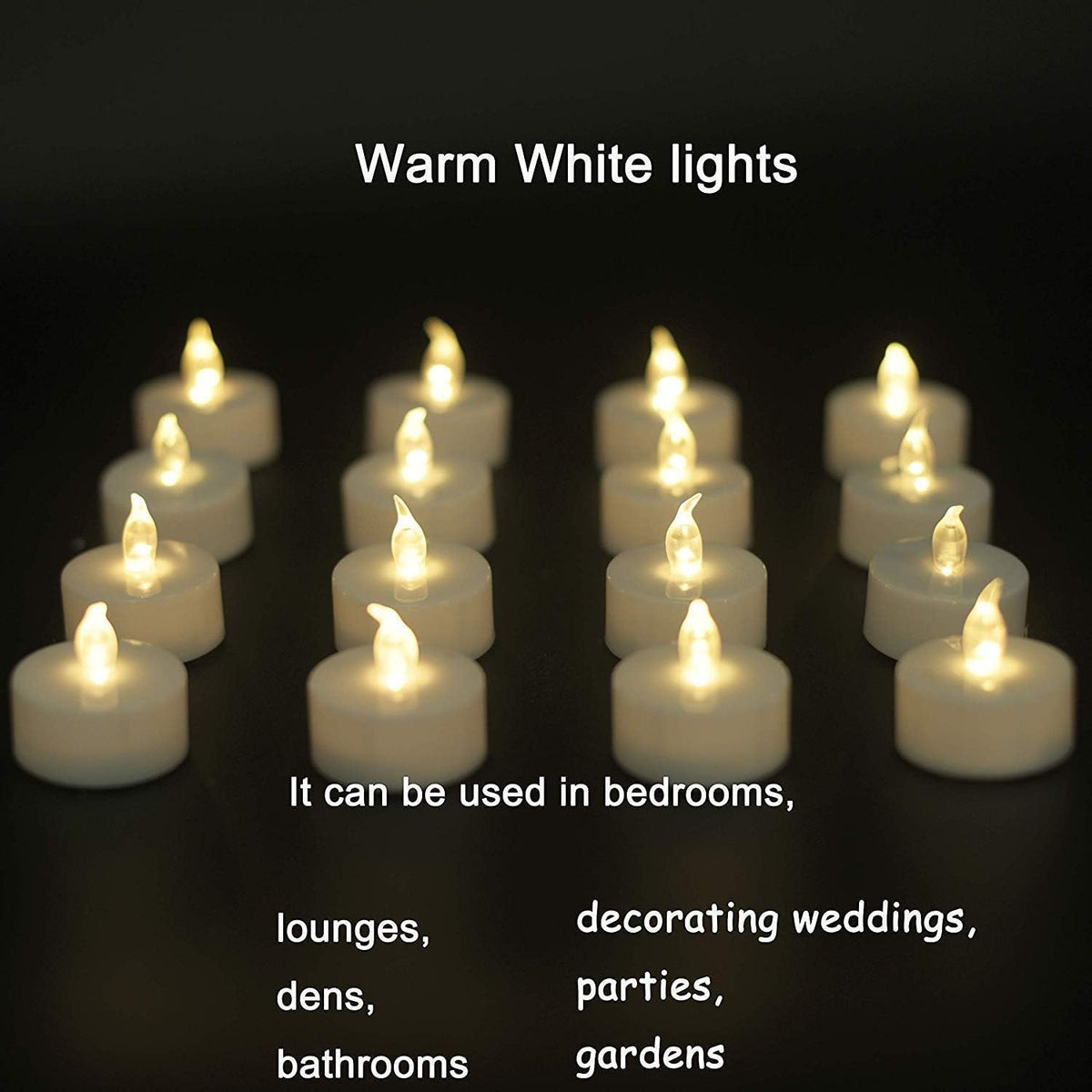 Nancia LED tea lights ideal for holidays, bars, and restaurants decor