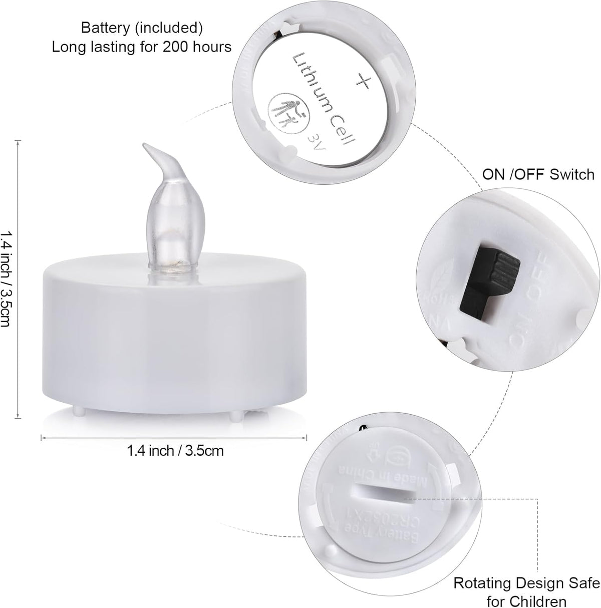 Nancia flameless tea lights keep homes safe for kids and pets