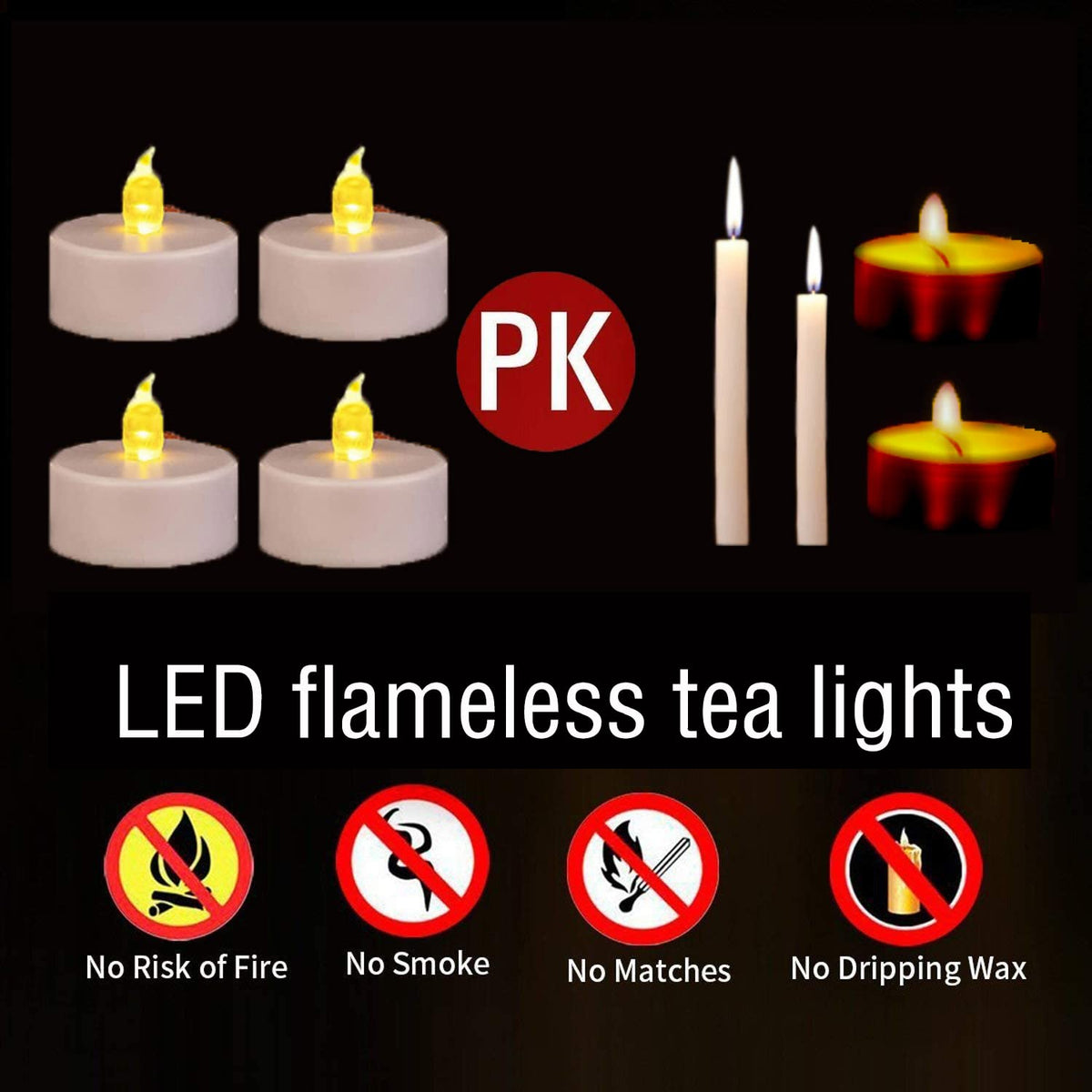 Nancia flameless tea lights safe for families and pets