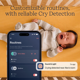 Nanit Baby Monitor App controls let you adjust sleep settings from anywhere.