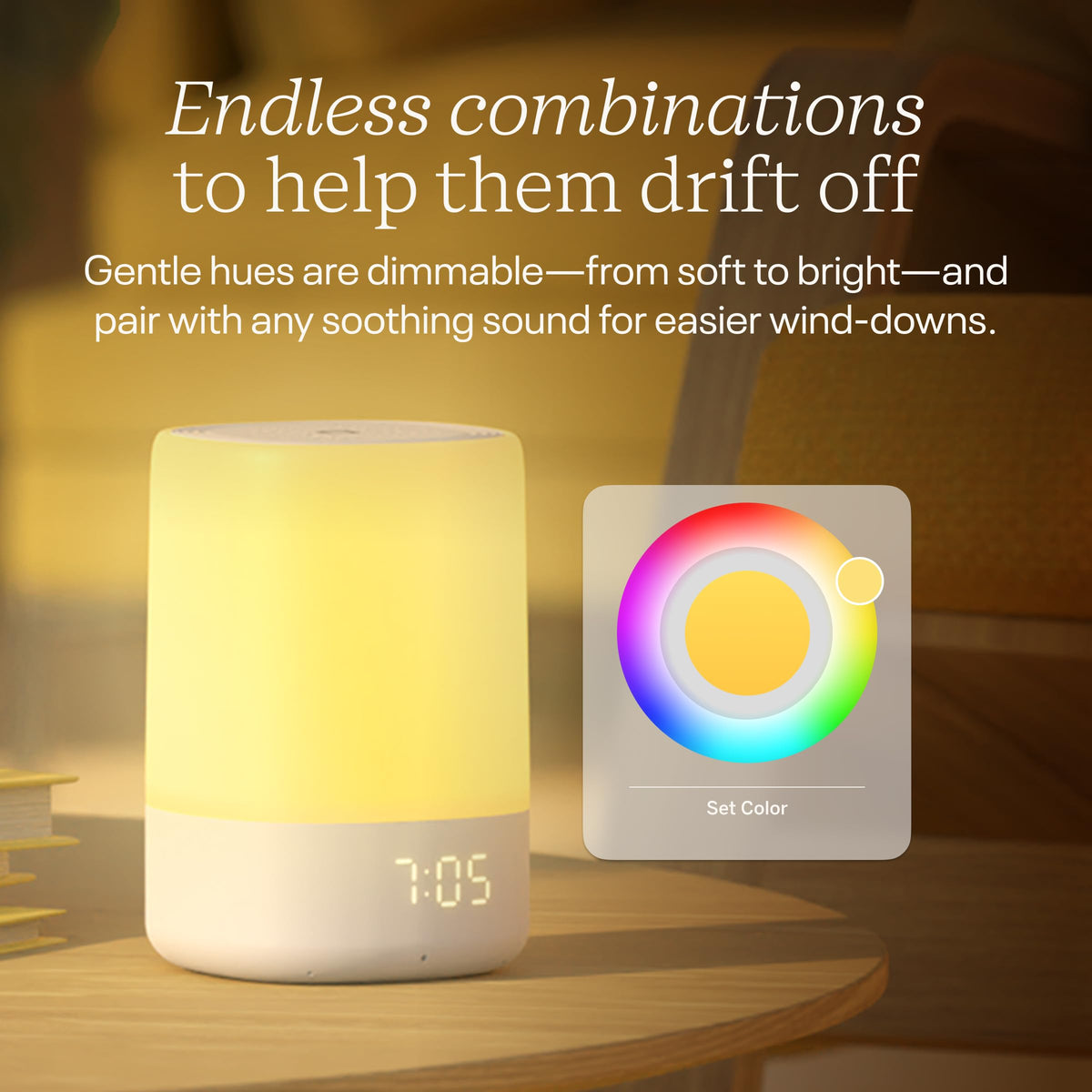 Nanit OK to Wake Morning Color supports toddler transitions to independence.