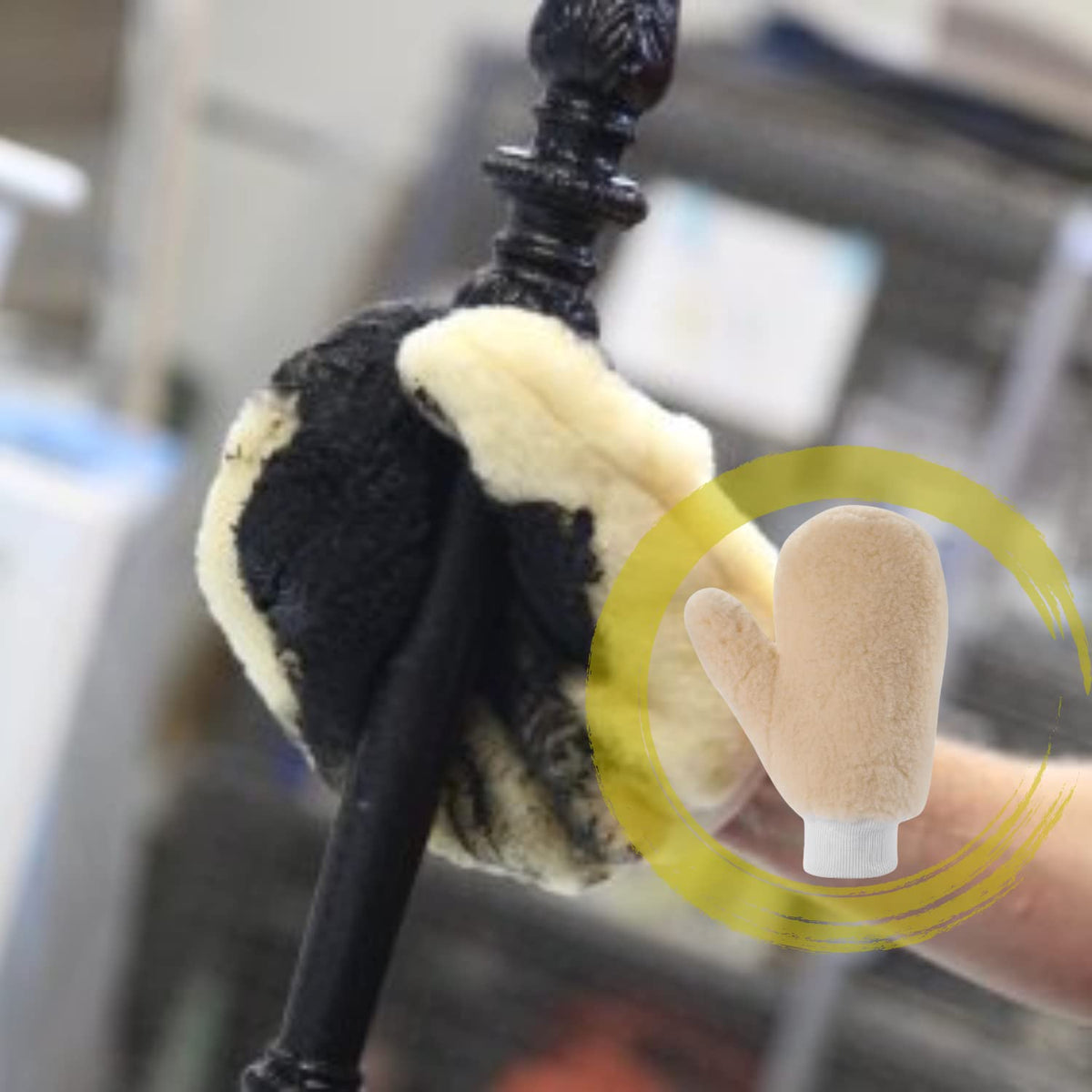 NANJA Painters Mitt works on pipes and railings, saving time in hard-to-reach areas.