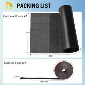 Nanningo magnetic strip edge secures the filter to metal vents.