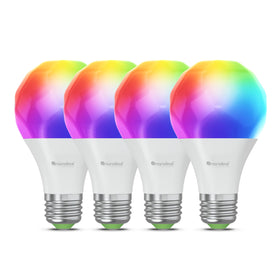 Nanoleaf Essentials bulb color-range for vibrant ambient lighting and mood scenes.