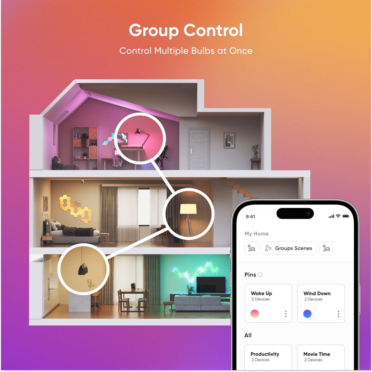 Nanoleaf Essentials bulb energy-saving brightness with high color quality.