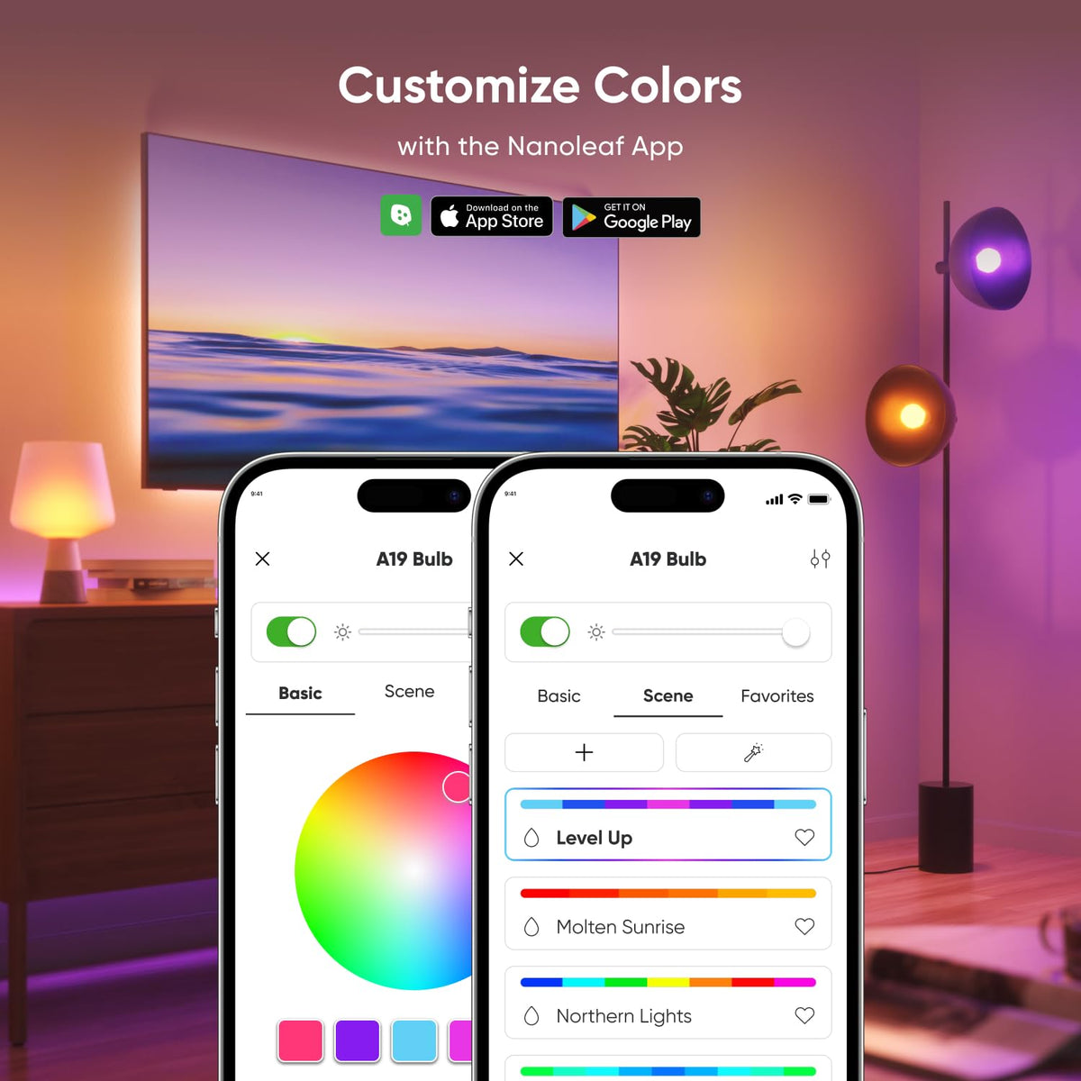 Nanoleaf Essentials bulb scheduling feature enables automated routines.