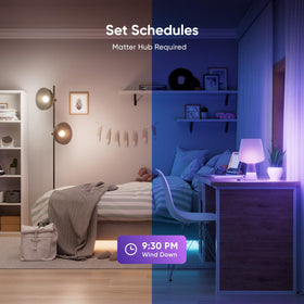 Nanoleaf Essentials bulb 2.4 GHz Wi-Fi setup ensures reliable connection.