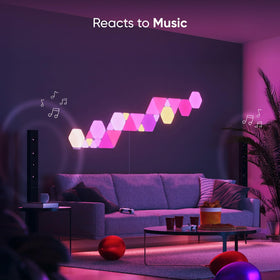 Nanoleaf Shapes Hexagons remote access gives effortless brightness tweaks from across the room.