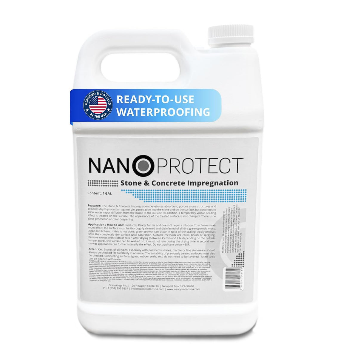 Nanoprotect indoors and outdoors protection maintains natural stone appearance.