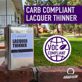 Nanoskin Lacquer Thinner demonstrates viscosity control for precise spraying results.