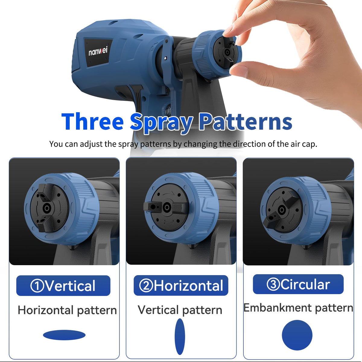 NANWEI four nozzles provide versatile coating options for surfaces.