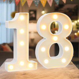 NANXU LED marquee number 1 glows for 18th birthday decor