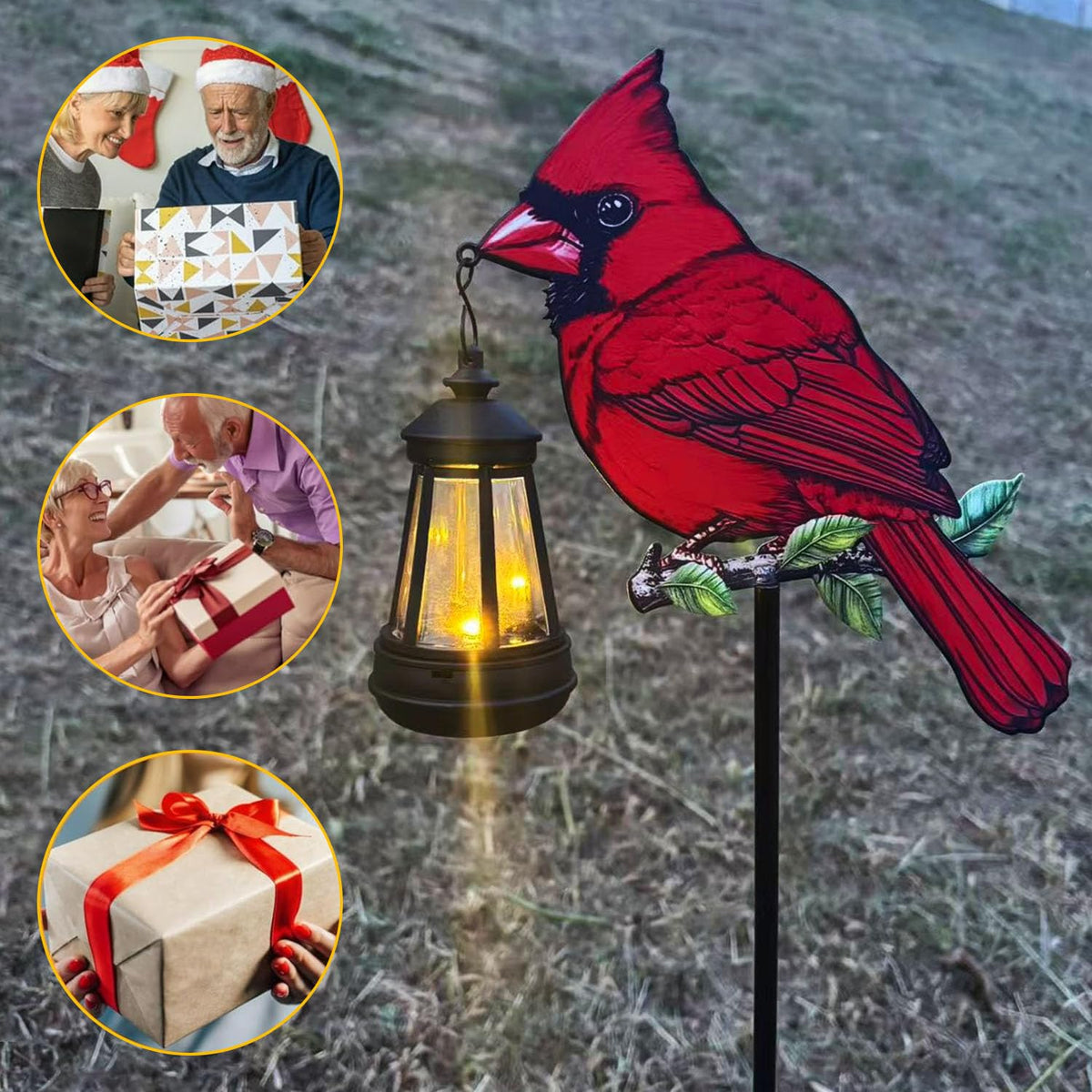 Nanzhujin bird decor stakes create a charming yard focal point.