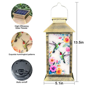 Nanzhujin hanging lantern casting warm glow on patio at dusk