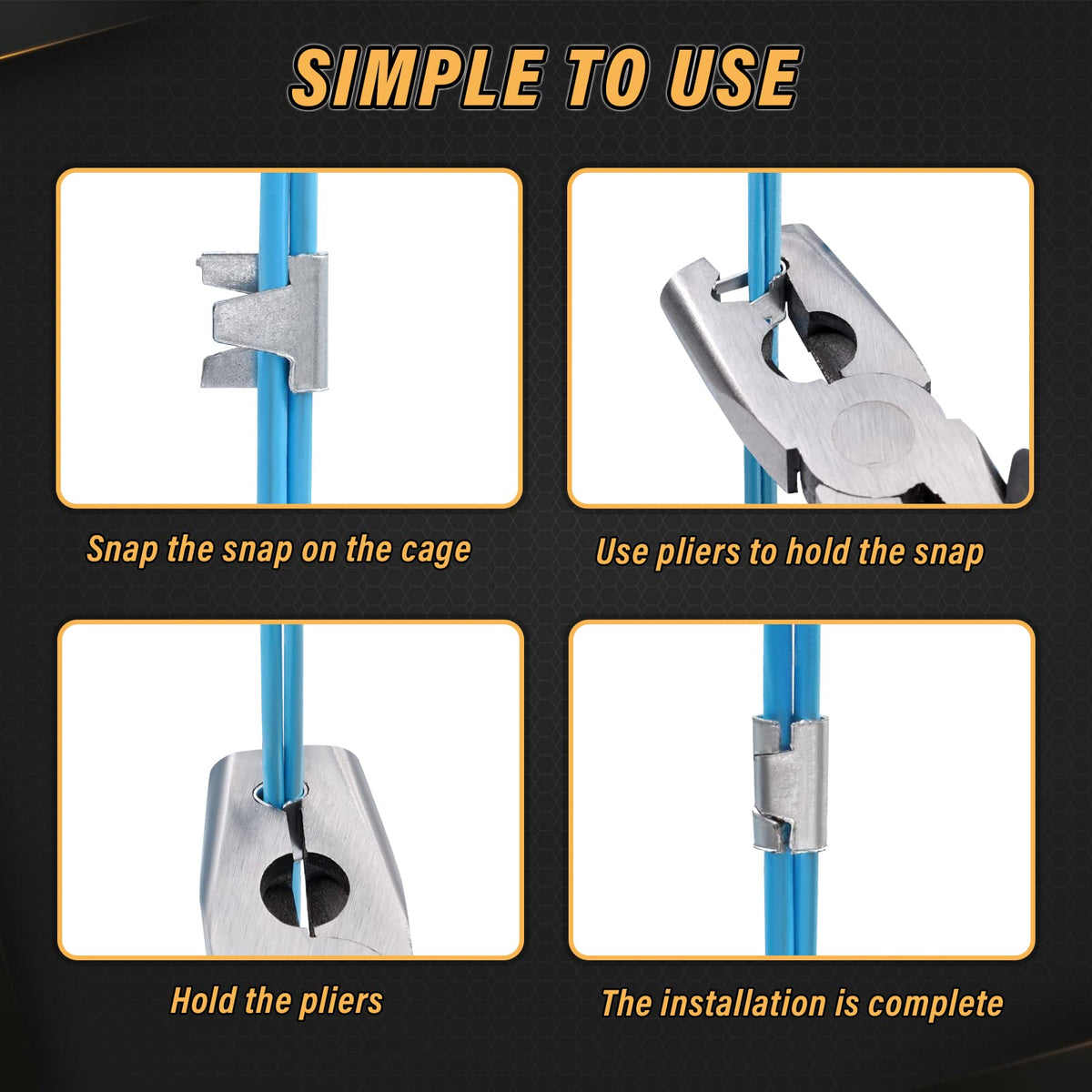 NAOEDEAH hog ring pliers with a non-slip grip.